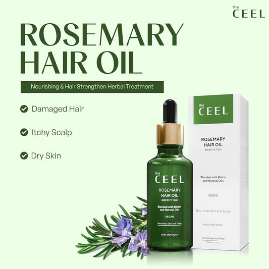 The Ceel Rosmarinöl Haare, 50 Ml, Haaröl Wachstum Mit Biotin.